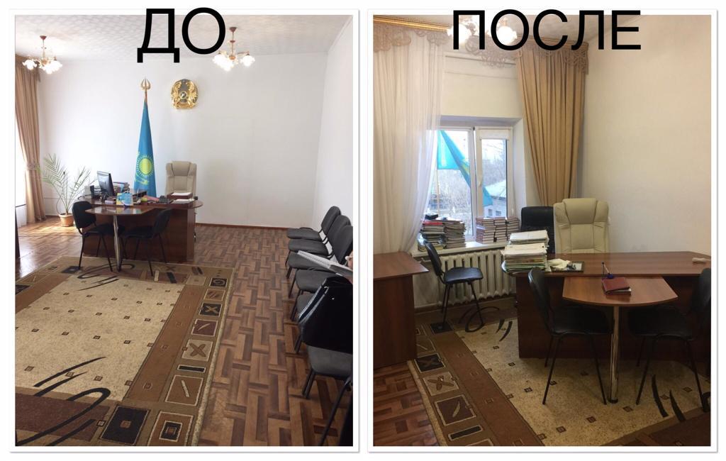 В Щербактинском районе чиновница уступила свой просторный кабинет подчиненным  