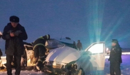 Трёх человек зажало в авто на павлодарской трассе