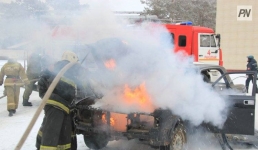 Кабина МАЗа сгорела на павлодарской трассе