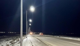 Вдоль трассы Актау-Акшукур установили светодиодное освещение