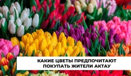 Какие цветы предпочитают покупать мужчины в Актау на 8 Марта