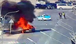 Житель Актау получил термические ожоги в результате возгорания автомобиля