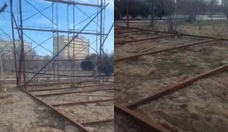 В парке «Акбота» в Актау возобновили незаконную стройку