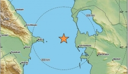 В акватории Каспийского моря произошло землетрясение