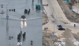 Спасатели из Мангистау откачали 4,5 тысячи кубометров воды в подтопленных районах Актюбинской области