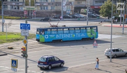 В Павлодаре загорелся трамвай