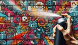 Павлодарские полицейские вышли на улицы с аэрозольными красками