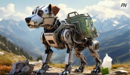 В Китае для уборки мусора завели робота-собаку