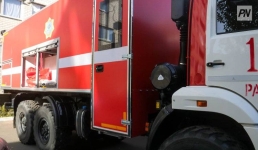 В Павлодаре потушили горевший газгольдер