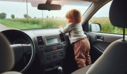 Павлодарца наказали за ребёнка на переднем сидении авто