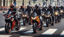 Мотоциклисты Павлодара пробегом напомнили о дорожной безопасности