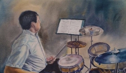 Павлодарские художники написали джазовую музыку акварелью