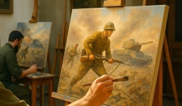 Мастерство художников погрузило павлодарцев в военное время