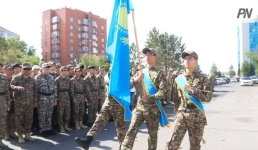 Батальон павлодарских школьников отправили на военно-полевые сборы