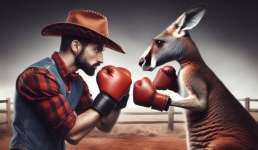 В США кенгуру напал на человека