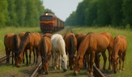 Экибастузские лошади встали на пути угольных составов