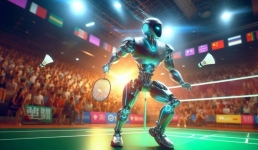 В Китае робот-рекордсмен сыграл в бадминтон