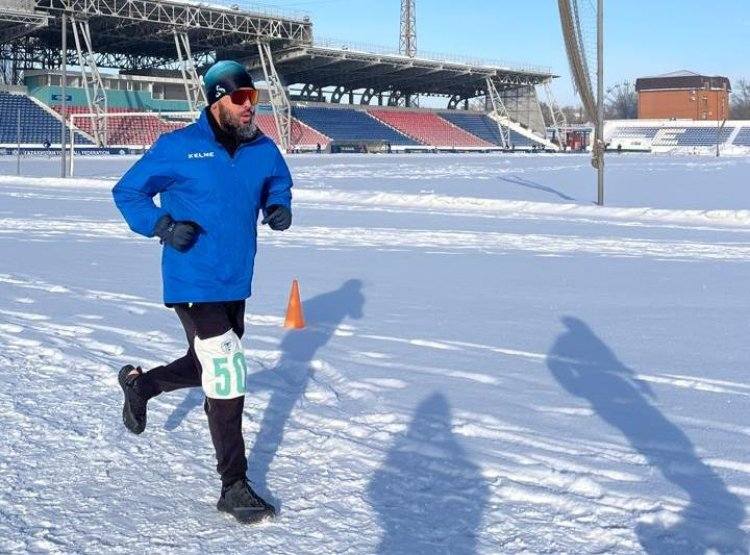 В Павлодаре в поддержку земляков-олимпийцев организовали ультрамарафон