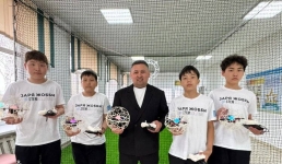 В школе Павлодарской области устроили дрон-футбол