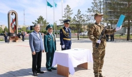 В Павлодаре молодые сотрудники ДЧС приняли присягу