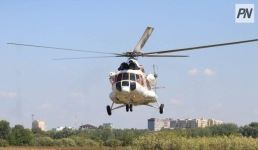 Вертолет МЧС доставил пациента из Иртышска в Павлодар