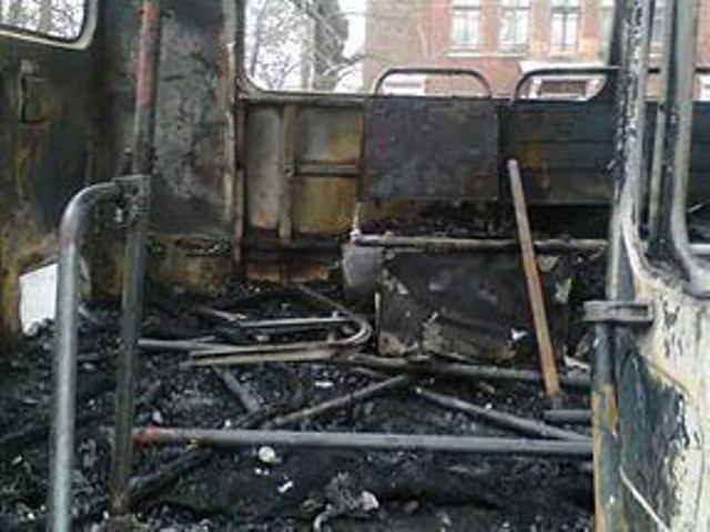 В Павлодарской области сгорел пассажирский автобус 