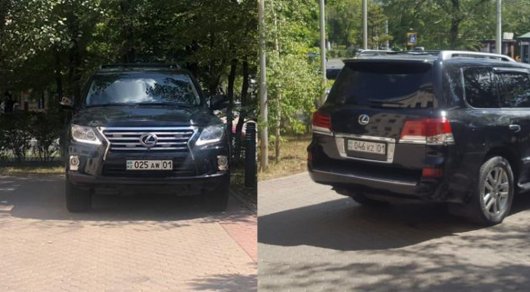 Министр уехал со встречи на авто с разными номерами