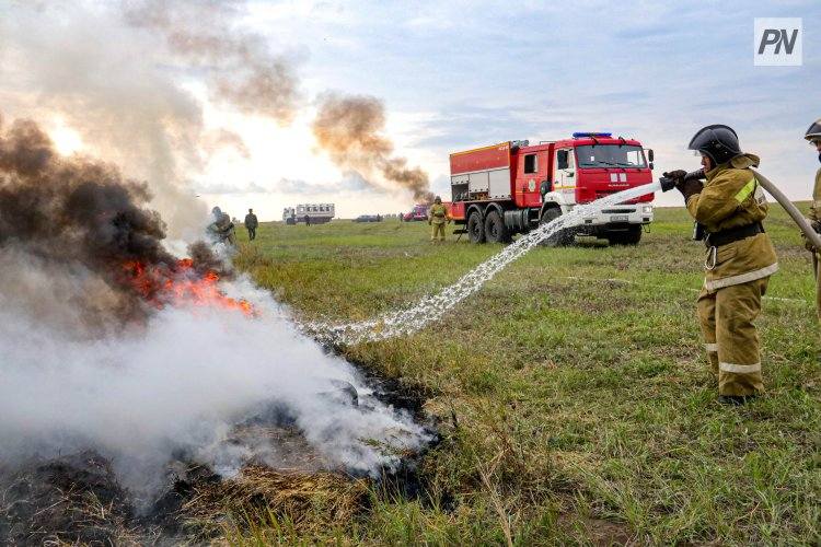 Павлодарские пожарные пересекли границу по сценарию учений