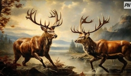 Англичанка пострадала от схватки оленей