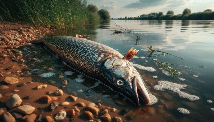 В Солнечном полтонны неживой рыбы выкинуло на берег водохранилища