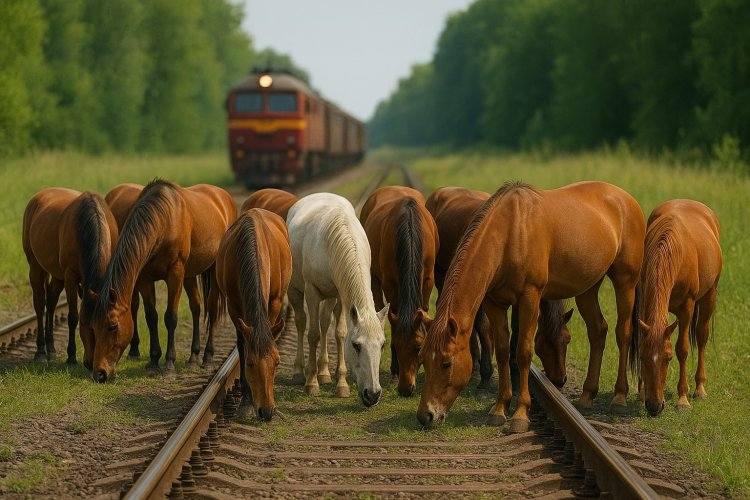Экибастузские лошади встали на пути угольных составов