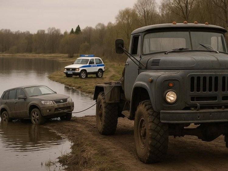 Полицейские пришли на помощь экибастузцу, застрявшему на берегу озера