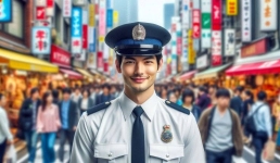 В парке Сеула появился голографический полицейский