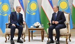 В международном аэропорту «Ташкент-Хумо» состоялась беседа глав Казахстана и Узбекистана