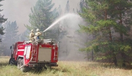 Угроза перехода пожара из Павлодарской области на территорию РФ сохранятся (ВИДЕО)