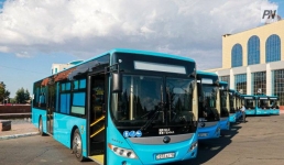 Автобусы цвета павлодарского неба вышли на маршруты