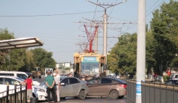 В Павлодаре ДТП перекрыло движение трамваям