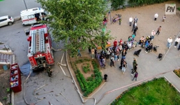 Павлодарские спасатели сымитировали пожар в высотке