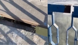 В Павлодаре на мосту через Иртыш из-за холода образовалась щель