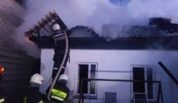 В Павлодаре сгорела баня