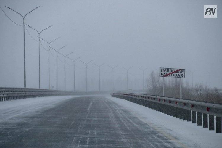 В Павлодарской области закрыли участок трассы на Астану