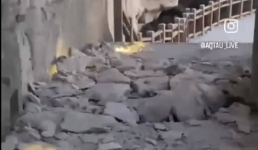 Обвал камней на Скальной тропе в Актау попал на видео
