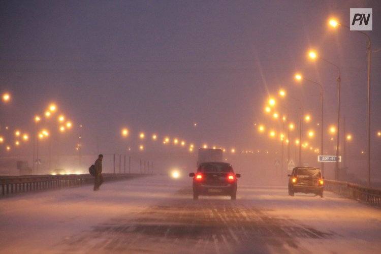 Об опасности непогоды напомнили павлодарским автомобилистам